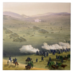 Azulejo De Cerâmica Carga da brigada da cavalaria clara, o 25 de