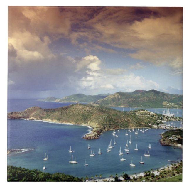 Azulejo De Cerâmica Caribe, Antígua. (Frente)