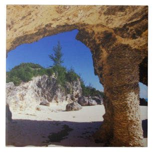 Azulejo De Cerâmica Caribe, Bermudas, Cidade de Tucker.Natural