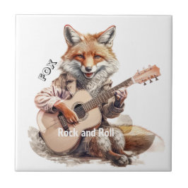Azulejo De Cerâmica Caricatura Cartoon Animal Raposa Um musical