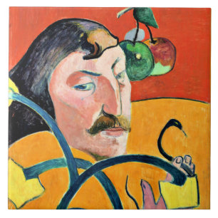 Azulejo De Cerâmica Caricatura, pintura de Gauguin