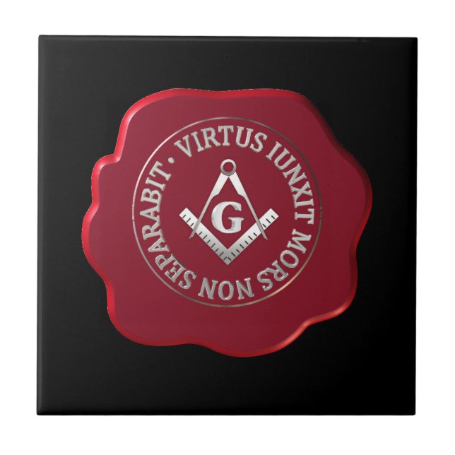 Azulejo De Cerâmica Carimbo de cera maçônica (Frente)