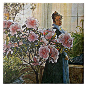 Azulejo De Cerâmica Carl Larsson - Azalea,