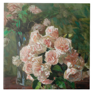 Azulejo De Cerâmica Carl Moll Vintage White Roses
