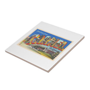 Azulejo De Cerâmica Carmel California CA Vintage - Letra grande