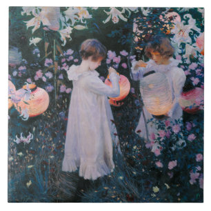 Azulejo De Cerâmica Carnação, Lily, Lily, Rosa (John Singer Sargent)