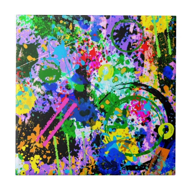 Azulejo De Cerâmica Carnaval de grafite 1 (Frente)