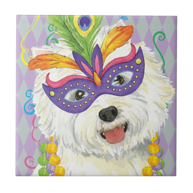 Azulejo De Cerâmica Carnaval Westie (Frente)