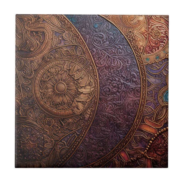 Azulejo De Cerâmica Carpete Alquímico (Frente)