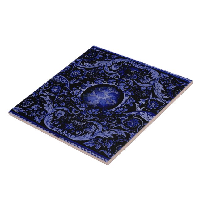 Azulejo De Cerâmica Carpete de Savonnerie 1 (Azul) (Lateral)