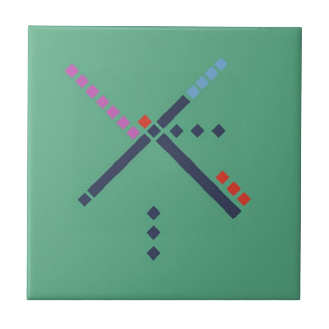 Azulejo De Cerâmica Carpete do aeroporto PDX (Frente)