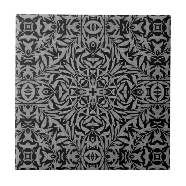 Azulejo De Cerâmica Carreau design croix noir et blanc (Frente)