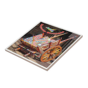 Azulejo De Cerâmica CARRINHO SICILIANO TÍPICO SCL095, Sicília,