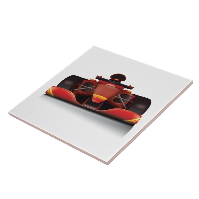 Azulejo De Cerâmica Carro de Corrida Vermelho (Lateral)