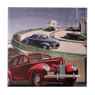 Azulejo De Cerâmica Carros vintage, Trilha Classic Sedans na Freeway