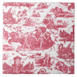 Azulejo De Cerâmica Carruagem francesa Vintage de Dawn Toile de Jouy-R<br><div class="desc">O padrão francês toile de jouy, sem costura, reconstruída de forma elegante, inspirado na escultura Le Char de L'Aurore, de Guido Reni, cerca de 1790, gravando em têxteis. Este intrincado padrão mostra cenas de deuses e deusas gregos, templos, animais exóticos, criaturas míticas do mar e paisagens de fantasia.</div>