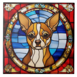 Azulejo De Cerâmica Cartão de Cumprimentos de Cachorro Chihuahua Fofo