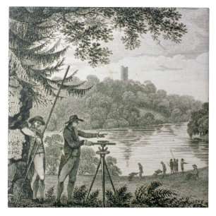 Azulejo De Cerâmica Cartão telefónico de Humphrey Repton, gravado po