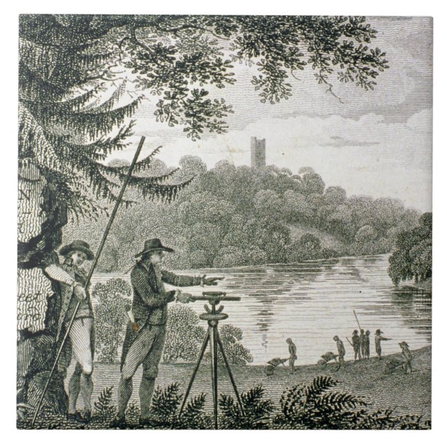 Azulejo De Cerâmica Cartão telefónico de Humphrey Repton, gravado por (Frente)