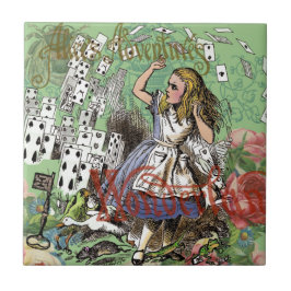 Azulejo De Cerâmica cartas de aventura de alice no país das maravilhas