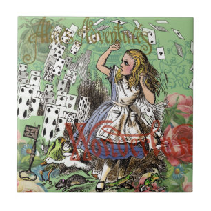 Azulejo De Cerâmica cartas de aventura de alice no país das maravilhas