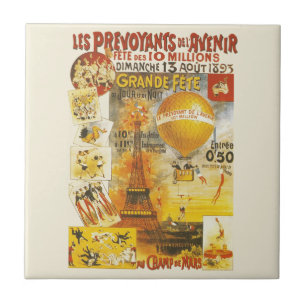 Azulejo De Cerâmica Cartaz da Feira da Grande Festa Antiga de Paris