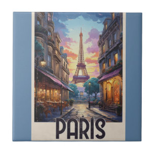 Azulejo De Cerâmica Cartaz de Viagem de Paris