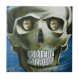 Azulejo De Cerâmica Cartaz Vintage Mágico, De Biere o Misterioso