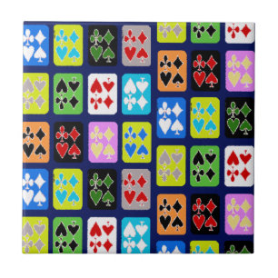 Azulejo De Cerâmica Cartões De Jogar Cartões Poker Solitaire Spades