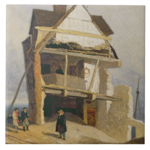 Azulejo De Cerâmica Casa arruinada, c.1807-10 (óleo no millboard