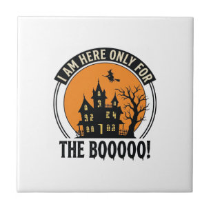 Azulejo De Cerâmica Casa Assombrada de Halloween Engraçado Boo Vintage