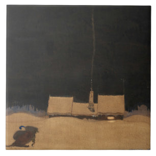 Azulejo De Cerâmica Casa de campo de John Bauer-The no pé da montanha