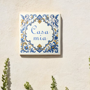 Azulejo De Cerâmica Casa Mia Mediterrâneo Personalizado Cherubs