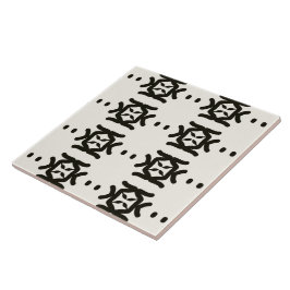 Azulejo De Cerâmica Casa Tribal Zen Garden Walk Black & White