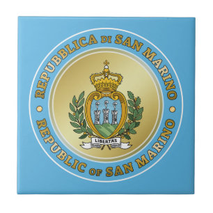Azulejo De Cerâmica Casaco de Armas de São Marino