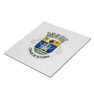 Azulejo De Cerâmica Casaco de Armas de Setúbal, PORTUGAL