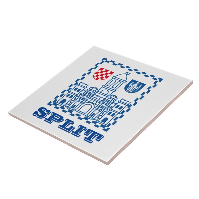 Azulejo De Cerâmica Casaco de Armas de Split, Croácia (Lateral)