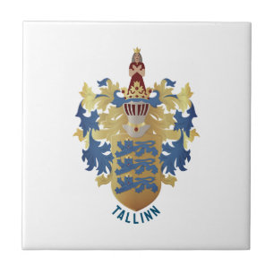 Azulejo De Cerâmica Casaco de Armas de Tallinn - ESTÔNIA