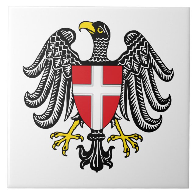 Azulejo De Cerâmica Casaco de Armas de Viena (Áustria) (Frente)