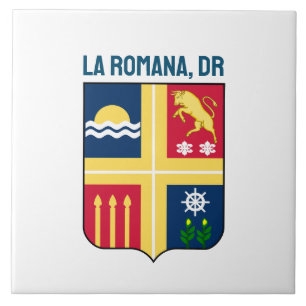Azulejo De Cerâmica Casaco de armas - La Romana, República Dominicana