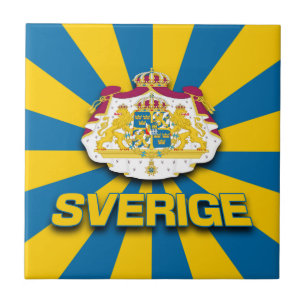 Azulejo De Cerâmica Casaco de armas Sverige