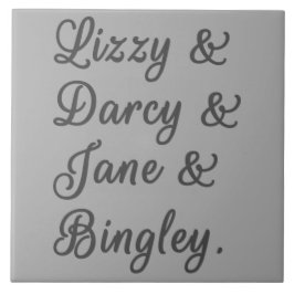 Azulejo De Cerâmica Casais de Orgulho e Preconceito I