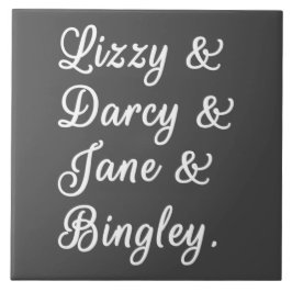 Azulejo De Cerâmica Casais de Orgulho e Preconceitos II