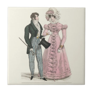 Azulejo De Cerâmica Casal Antigo Casamento 1823 Homem Mulher Moda