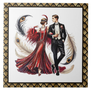 Azulejo De Cerâmica Casal Art déco fofo