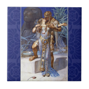Azulejo De Cerâmica casal romântico vintage anthony cleópatra clássico