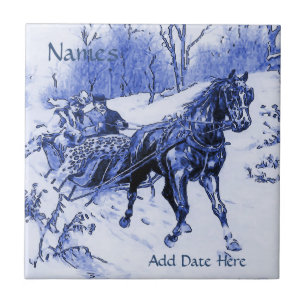 Azulejo De Cerâmica Casal Sleigh Azulejo, Olhar Holandês, Personalizar
