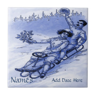 Azulejo De Cerâmica Casal Sleigh Azulejo, Olhar Holandês, Personalizar