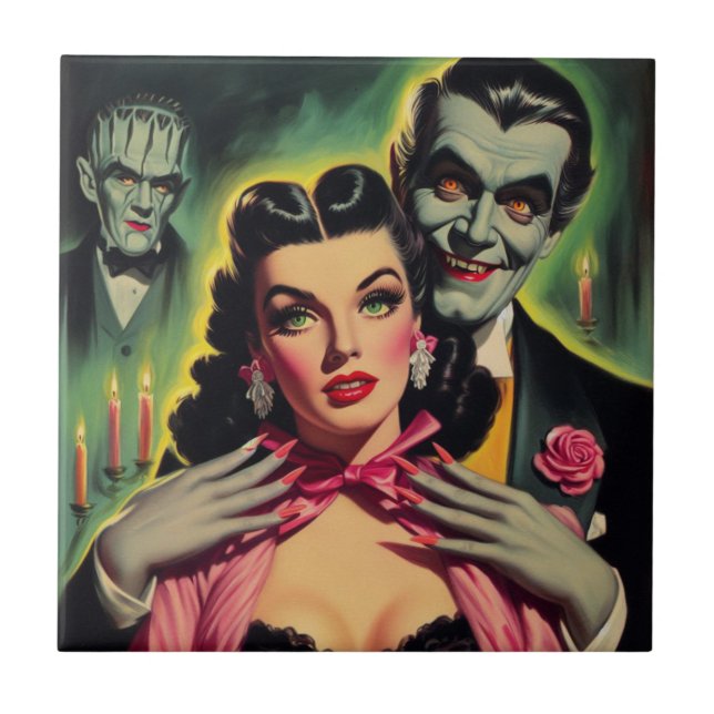Azulejo De Cerâmica Casal Vampiro (Frente)