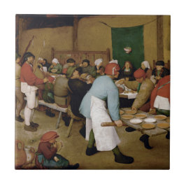 Azulejo De Cerâmica Casamento do camponês por Pieter Bruegel a pessoa